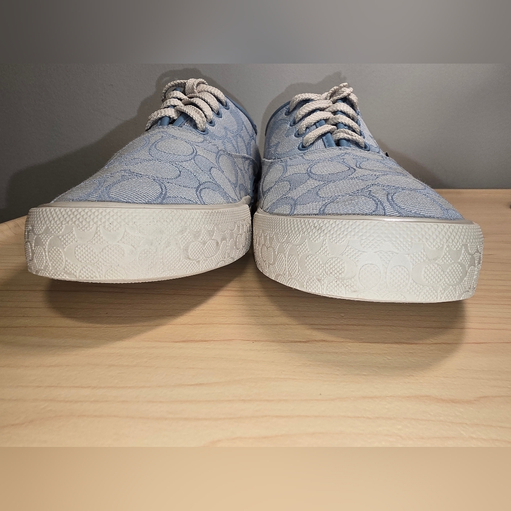 COACH C2705 Citysole Skate Sneakers Light Blue & Beige Womens Size 9B - Picture 7 of 12
